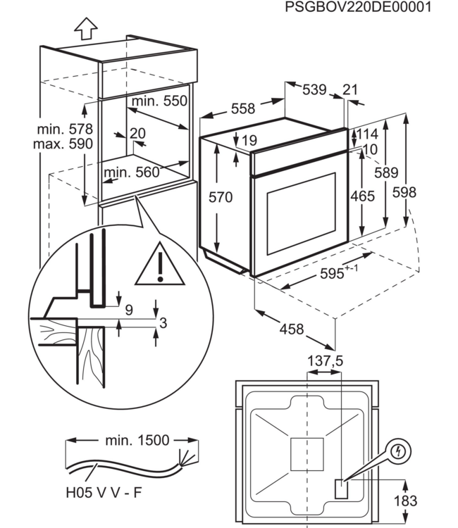 Electrolux 300 Convection - Warmeluchtoven KOHLH00BX