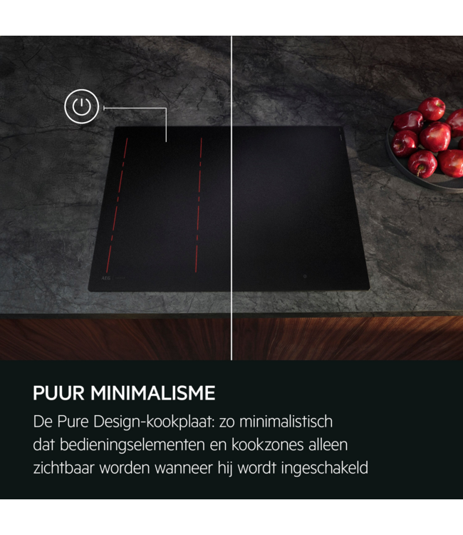 AEG 6000 Pure FlexBridge inductiekookplaat, SaphirMatt® Pure, 80 cm PI6000S80