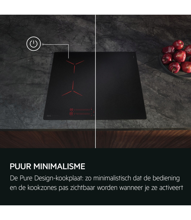 AEG 6000 Pure Bridge - inductiekookplaat, SaphirMatt® Pure, 60 cm PI6000S60