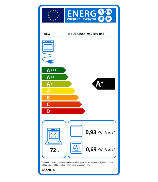 AEG 5000 SurroundCook - Heteluchtoven Zwart  NBU5A40SK