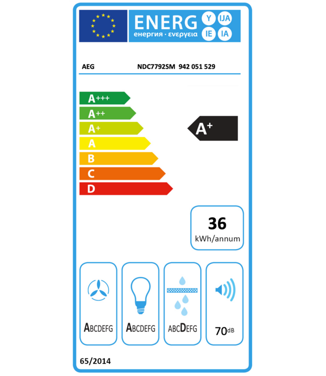 AEG 7000 SilenceTech - Plafondafzuigkap 90 cm NDC7792SM
