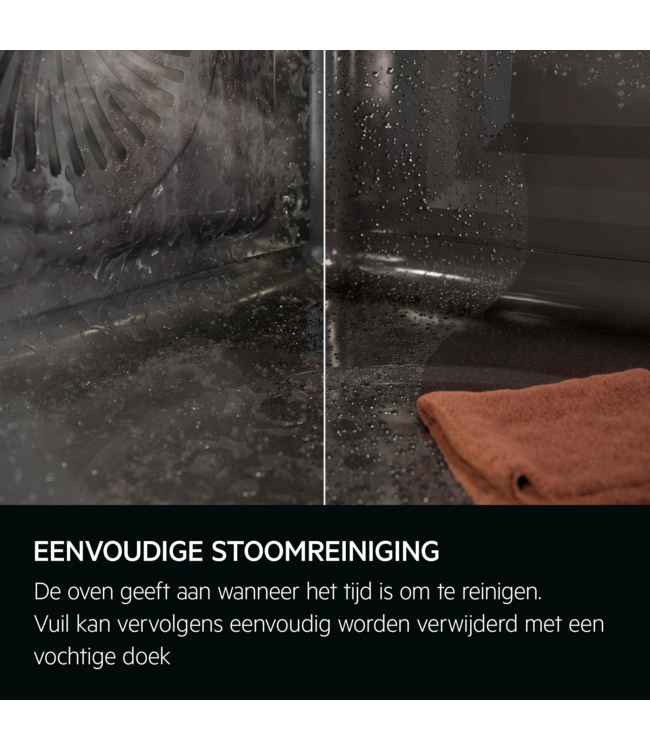 AEG 9000 ProAssist met SteamPro - Combi hetelucht- en stoomoven TP9SB831AB