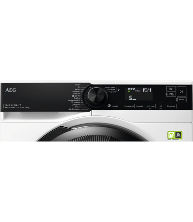 AEG 9000 AbsoluteCare® Plus - Warmtepomp Droger 8 kg TR968B4C