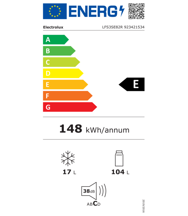 Electrolux Koelkast inbouw 82 cm LFS3SE82R