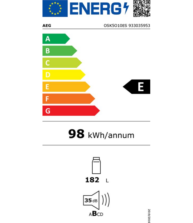 AEG Koelkast inbouw 103 cm OSK5O10ES