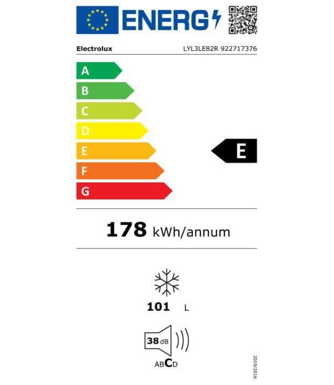 Electrolux Vrieskast inbouw LowFrost 82 cm LYL3LE82R