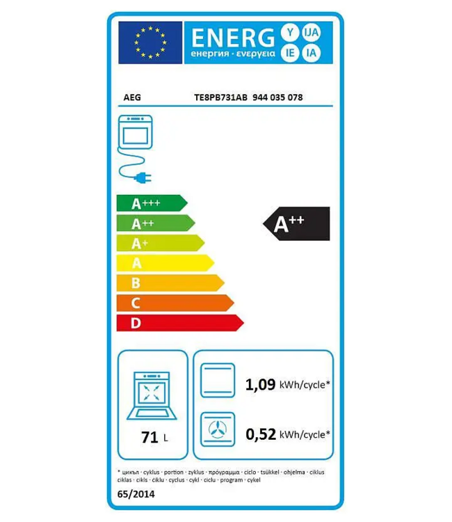 AEG 7000 MealAssist - Heteluchtoven met pyrolyse, Zwart TE8PB731AB