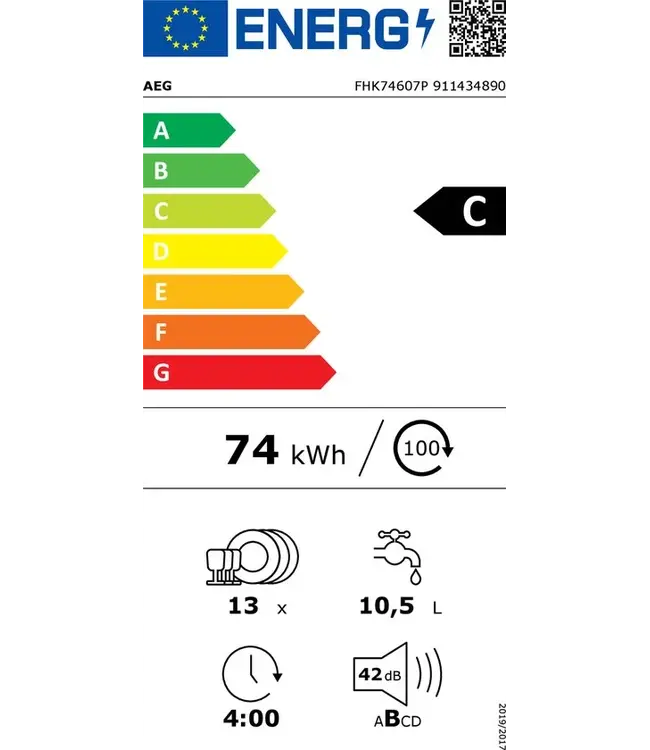AEG 7000 serie GlassCare Inbouwvaatwasser FHK74607P
