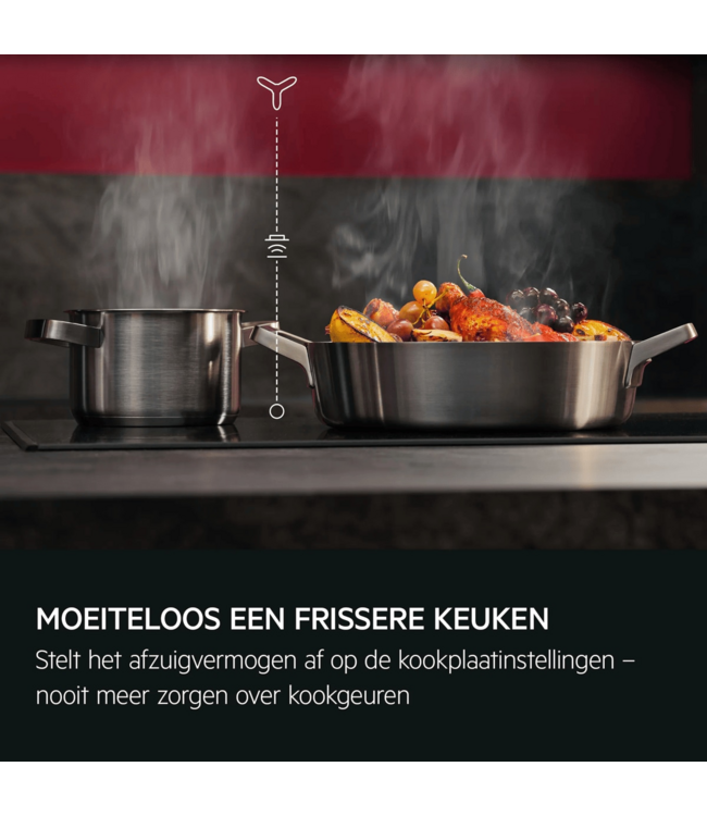 AEG 8000 AuroraTech - Schouwafzuigkap met Hob2Hood 90 cm Mat zwart NDB8791CT
