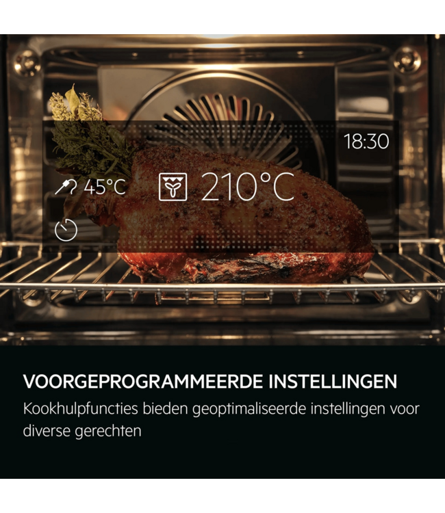 AEG 8000 MealAssist met SteamPro - Combi hetelucht- en stoomoven NBB8S621AB
