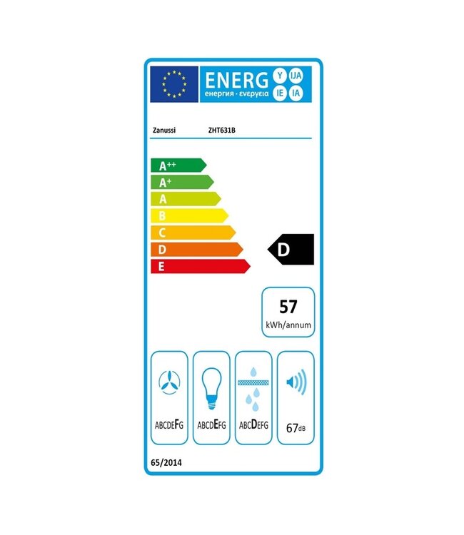 Zanussi onderbouwafzuigkap ZHT631X