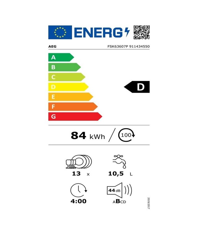 AEG inbouw vaatwasser FSK63607P