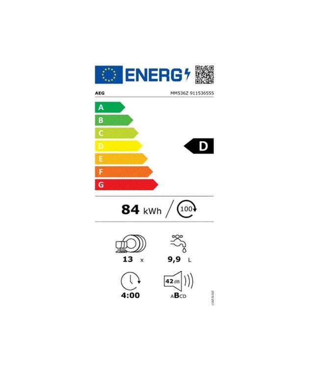 AEG 3000 serie AirDry Inbouwvaatwasser MM536Z