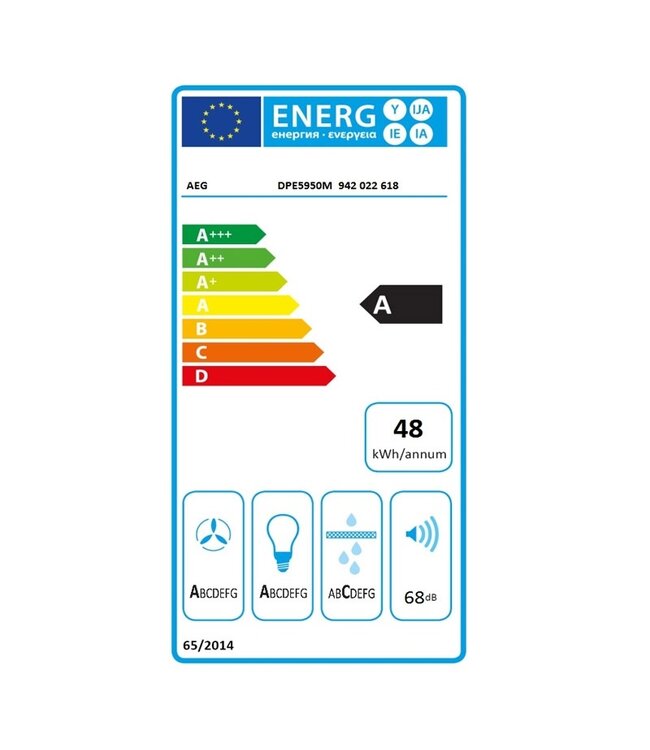 AEG 6000 serie ExtractionTech Vlakscherm afzuigkap 90 cm DPE5950M