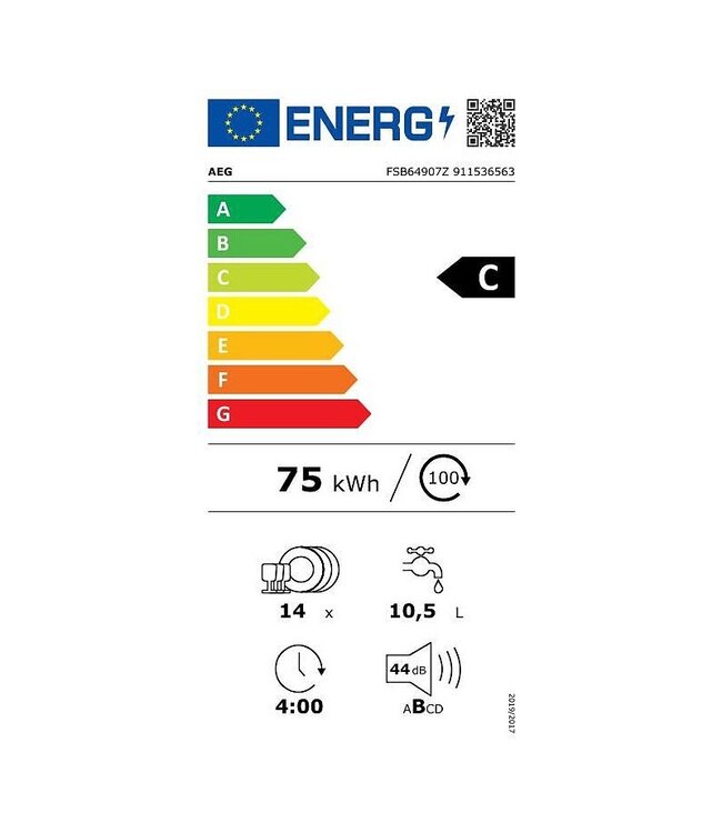 AEG 6000 serie SatelliteClean¨ Inbouwvaatwasser FSB64907Z