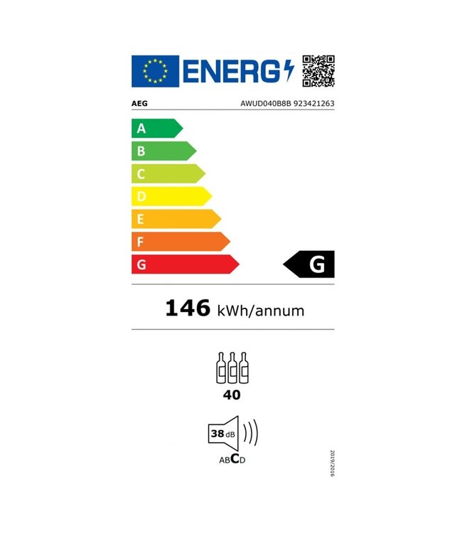 AEG Wijnklimaatkast inbouw 82 cm AWUD040B8B