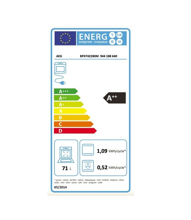 AEG 8000 serie Assisted Cooking Heteluchtoven met pyrolysereiniging BPK742280M