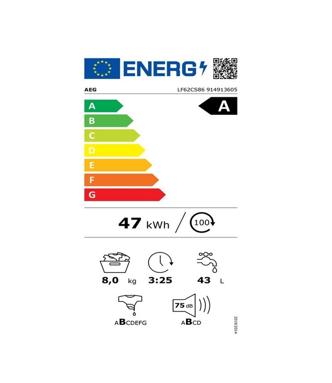 AEG 6000 serie ProSense¨ Wasmachine voorlader 8kg LF62CS86
