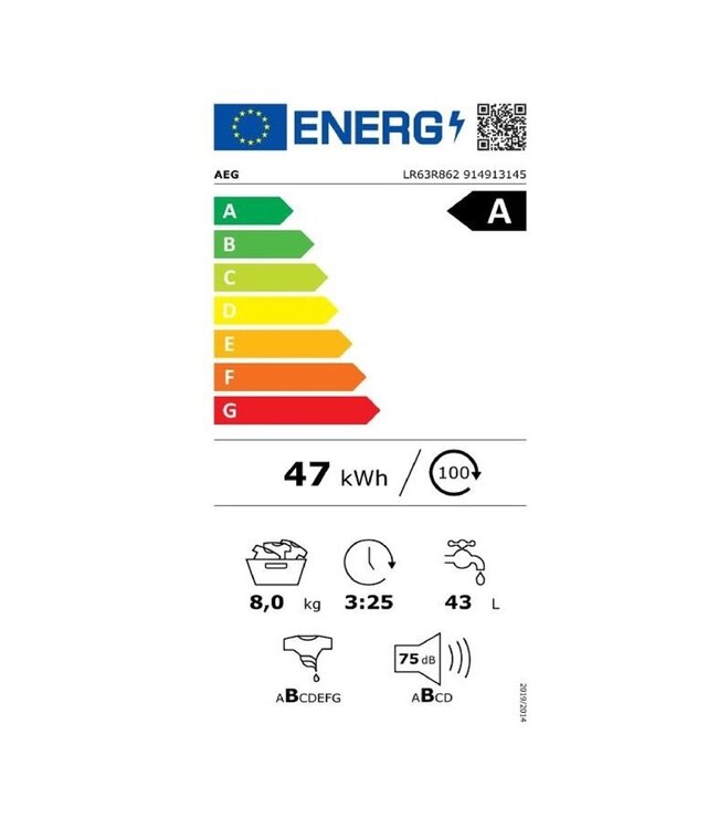 AEG 6000 serie ProSense¨ Wasautomaat - Voorlader Wasmachine voorlader 8kg LR63864