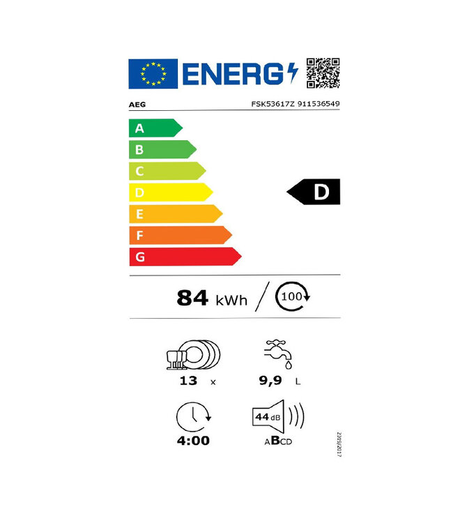 AEG 6000 serie SatelliteClean® Inbouwvaatwasser FSK53617Z