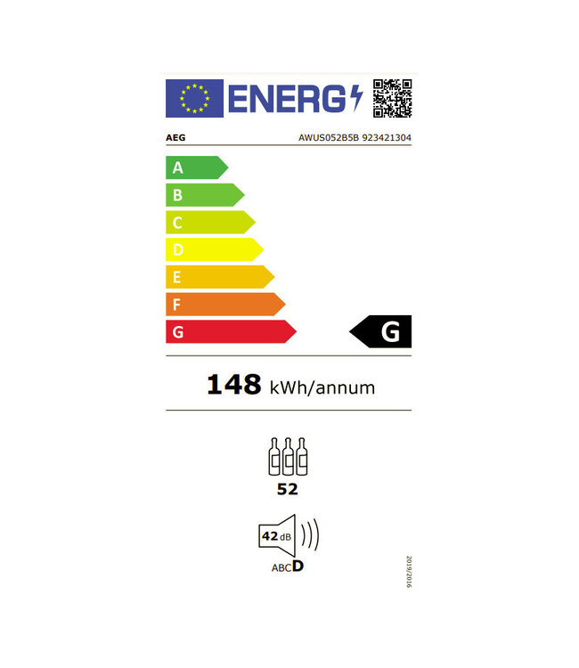 AEG Wijnklimaatkast inbouw 82 cm AWUS018B7B