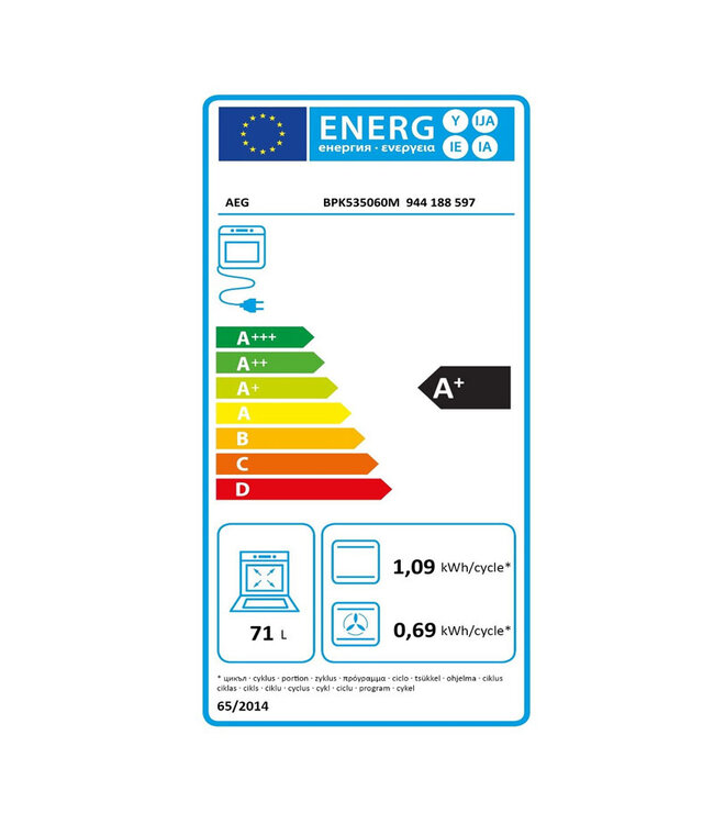 AEG 6000 serie SteamBake Heteluchtoven met stoomondersteuning met pyrolysereiniging BPK556360M