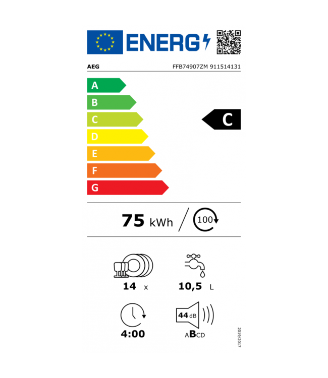 AEG 6000 serie SatelliteClean® Vrijstaande vaatwasser FFB74907ZM