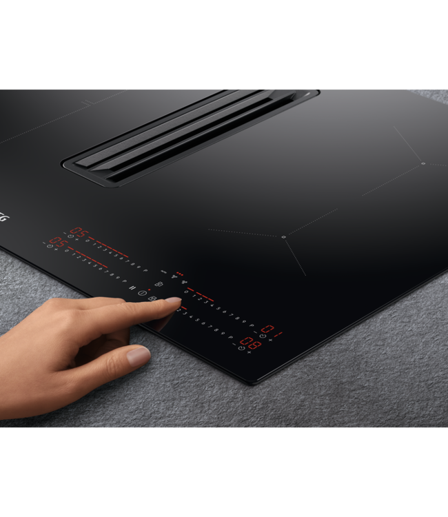 AEG Kookplaat met afzuiging - 6000 serie ComboHob met Bridge functie, 80 cm CCE84543CB