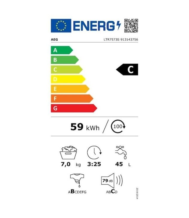 AEG Wasmachine bovenlader 7 kg LTR7573S