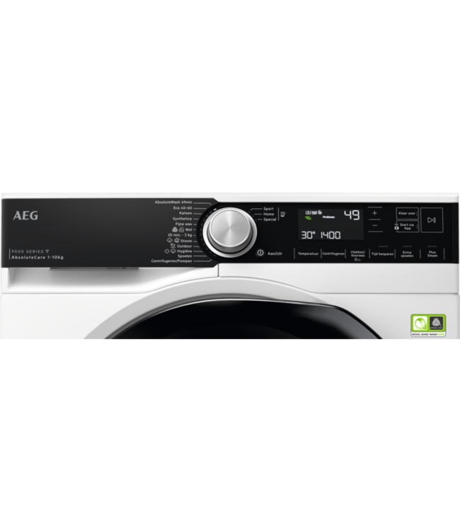 AEG 9000 serie AbsoluteCare® Wasmachine voorlader 10 kg LR9716C8