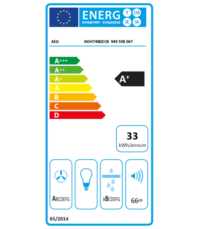 AEG Kookplaat met afzuiging - 6000 serie ComboHob met Bridge functie, 68 cm NDH74B02CB