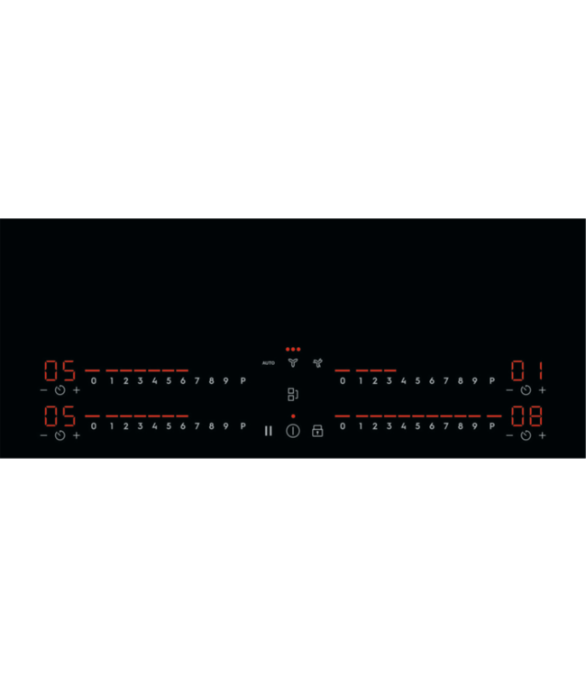 Electrolux 600 serie ComboHob met Bridge functie - Inductiekookplaat met afzuiging, 80 cm KCC83443CK