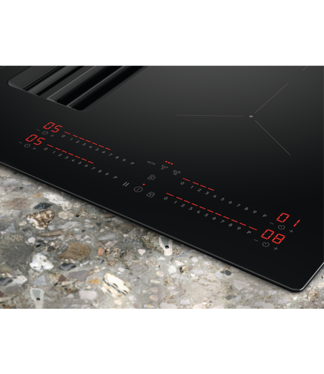 Electrolux 600 serie ComboHob met Bridge functie - Inductiekookplaat met afzuiging, 80 cm KCC83443CK