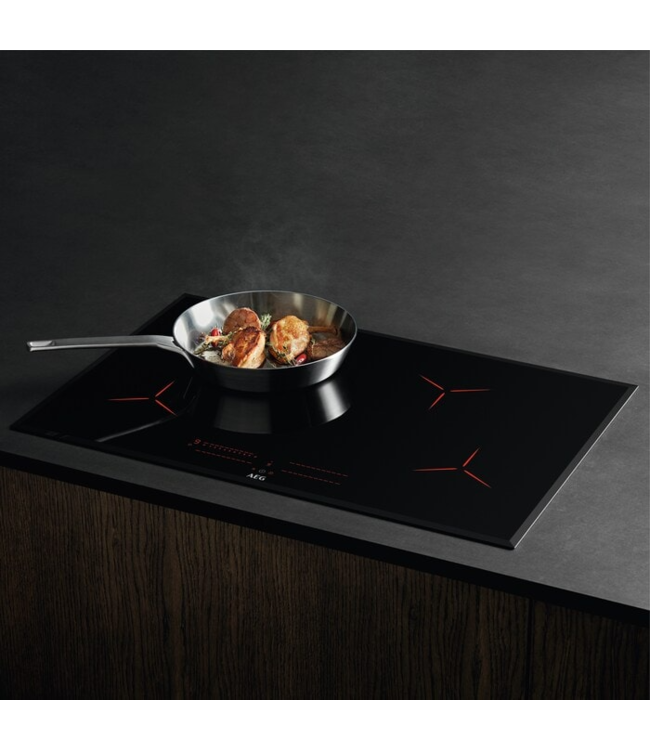 AEG 3000 serie Pure Black inductie kookplaat 80 cm IPE84531FB