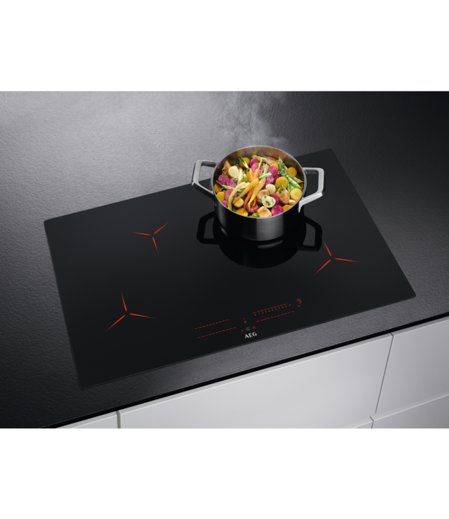 AEG 3000 serie Pure Black inductie Kookplaat 80 cm IPE84531IB