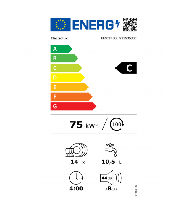 Electrolux 600 serie SatelliteClean® - Inbouwvaatwasser EES28400L