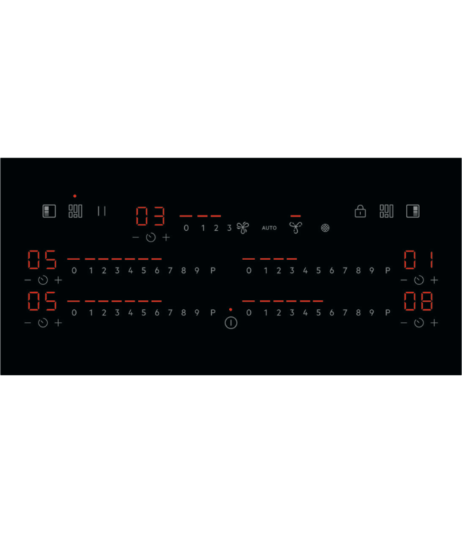 AEG KOOKPLAAT MET AFZUIGING - COMBOHOB, 80 CM NCQ84K01CB