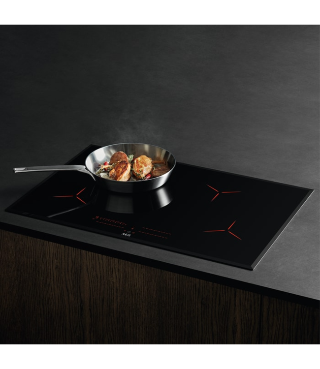 AEG 3000 serie Pure Black inductie Kookplaat 80 cm IPE8453SFB