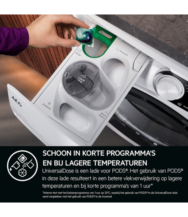 AEG 7000 serie ProSteam UniversalDose Wasmachine voorlader 9 kg LR7696UD4