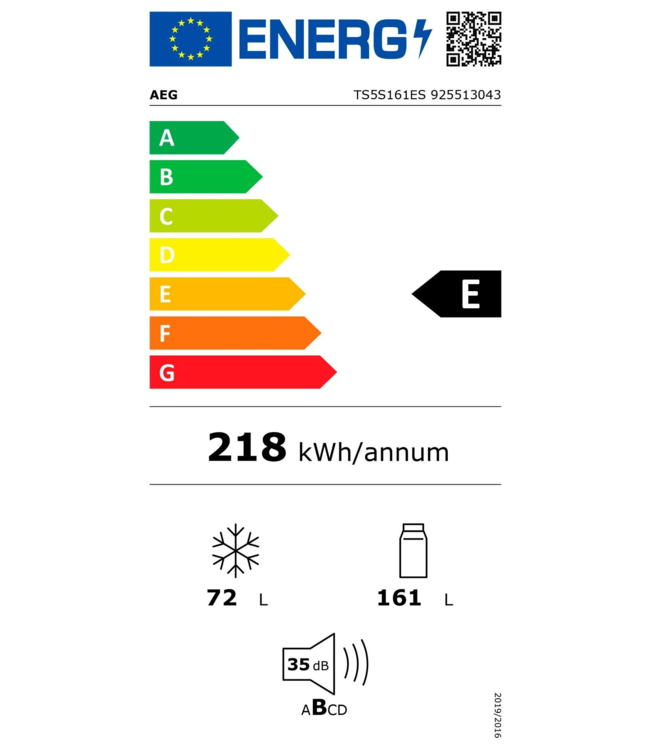 AEG 5000 serie ColdSense Koel/vrieskast inbouw 158 cm TS5S161ES