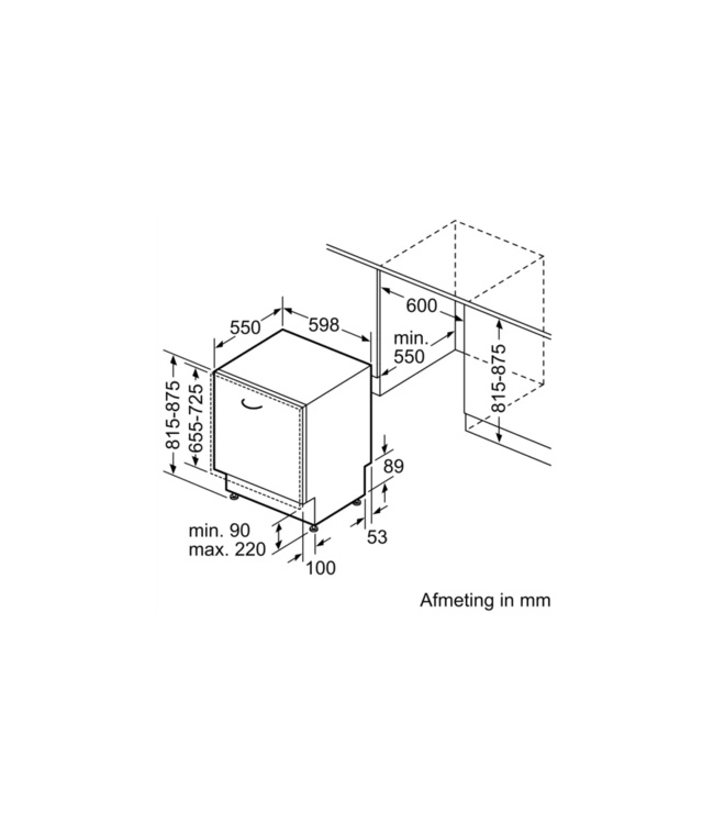 NEFF Volledig geïntegreerde vaatwasser S155ECX06E