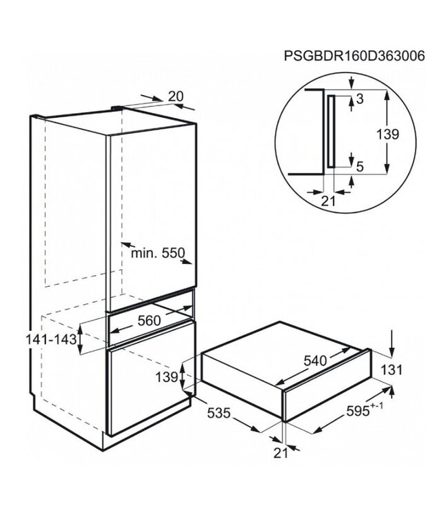 AEG inbouw vacumeerlade KDK911423T