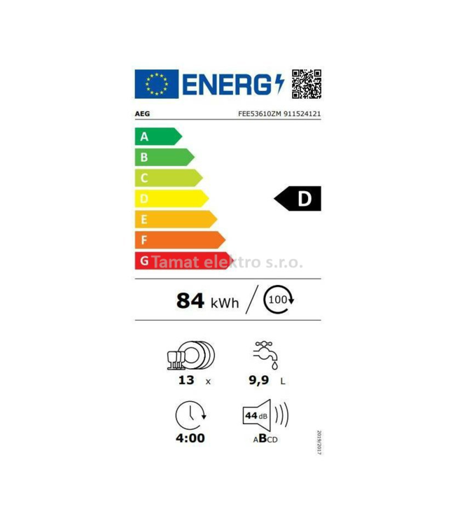 AEG 6000 serie SatelliteClean® Inbouwvaatwasser FEE53610ZM