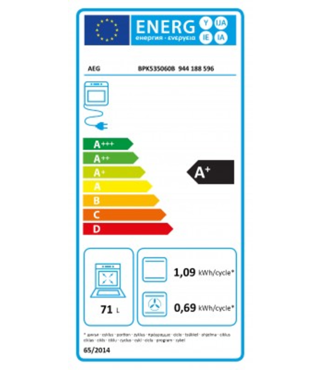 AEG 6000 serie SurroundCook¨ Heteluchtoven met pyrolysereiniging BPK535060B