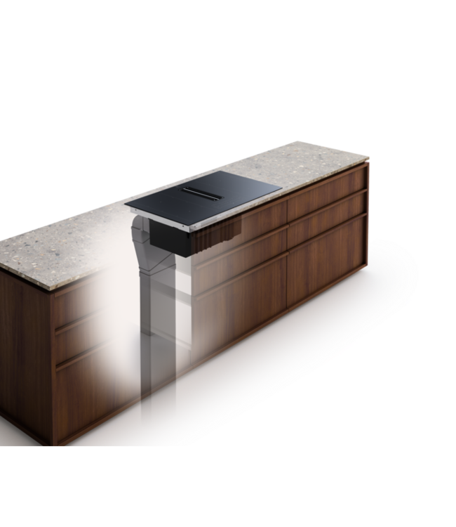 Electrolux 600 ComboHob met Bridge functie - Inductiekookplaat met afzuiging, 80 cm  KCD83443CK