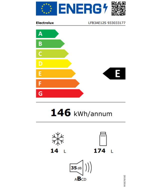 Electrolux Koelkast inbouw 122.5 cm LFB3AE12S