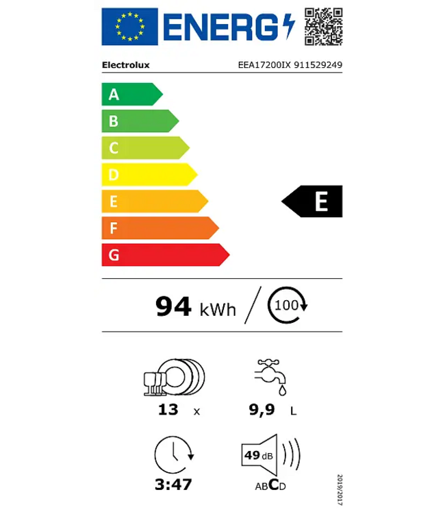 Electrolux 300 AirDry - Inbouwvaatwasser EEA17200IX