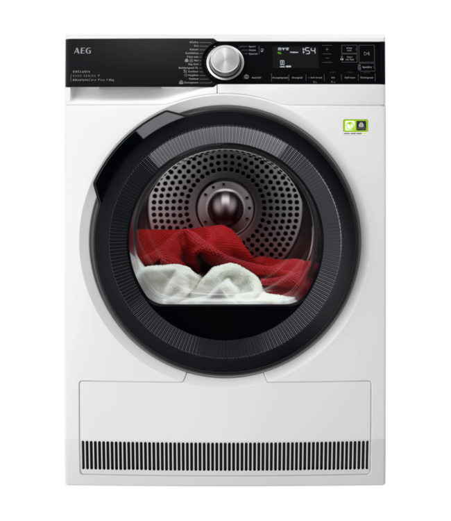 AEG 9000 AbsoluteCare® Plus - Warmtepomp Droger 8 kg TR97BADEN
