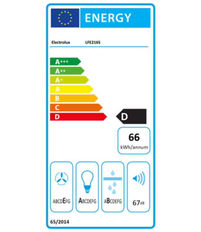 Electrolux 300 LEDLights - Geïntegreerde afzuigkap 60 LFE216S