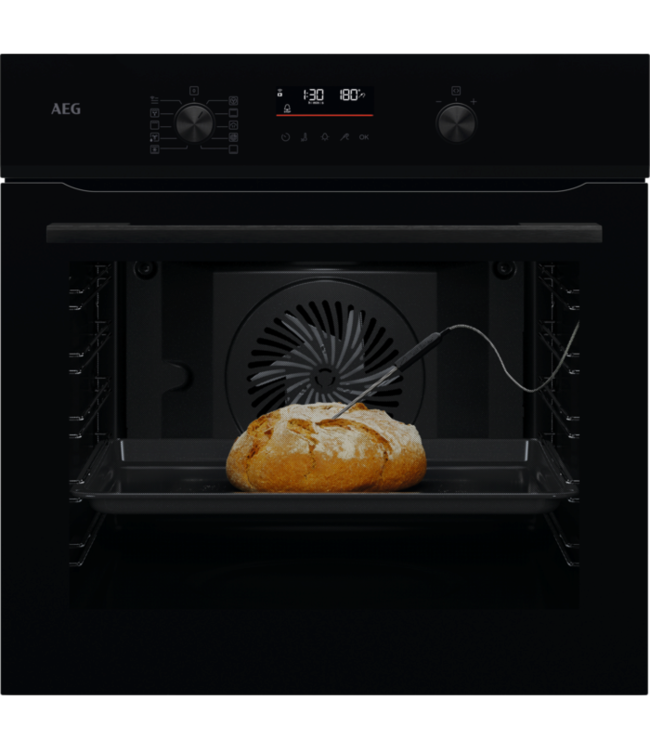AEG 5000 SurroundCook met SteamBake - Heteluchtoven met stoomondersteuning met pyrolysereiniging NBA5P521AB